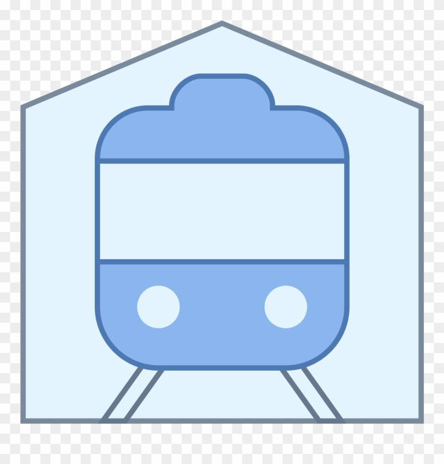 Railway Station Icon - Train Clipart