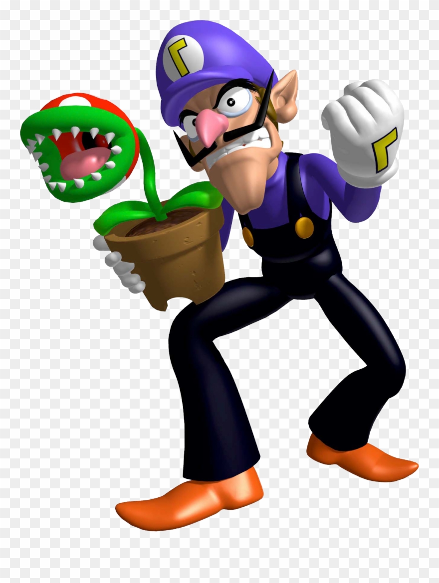 That Piranha Plant Waluigi Is Holding Looks Very Similar - Waluigi With Piranha Plant Clipart