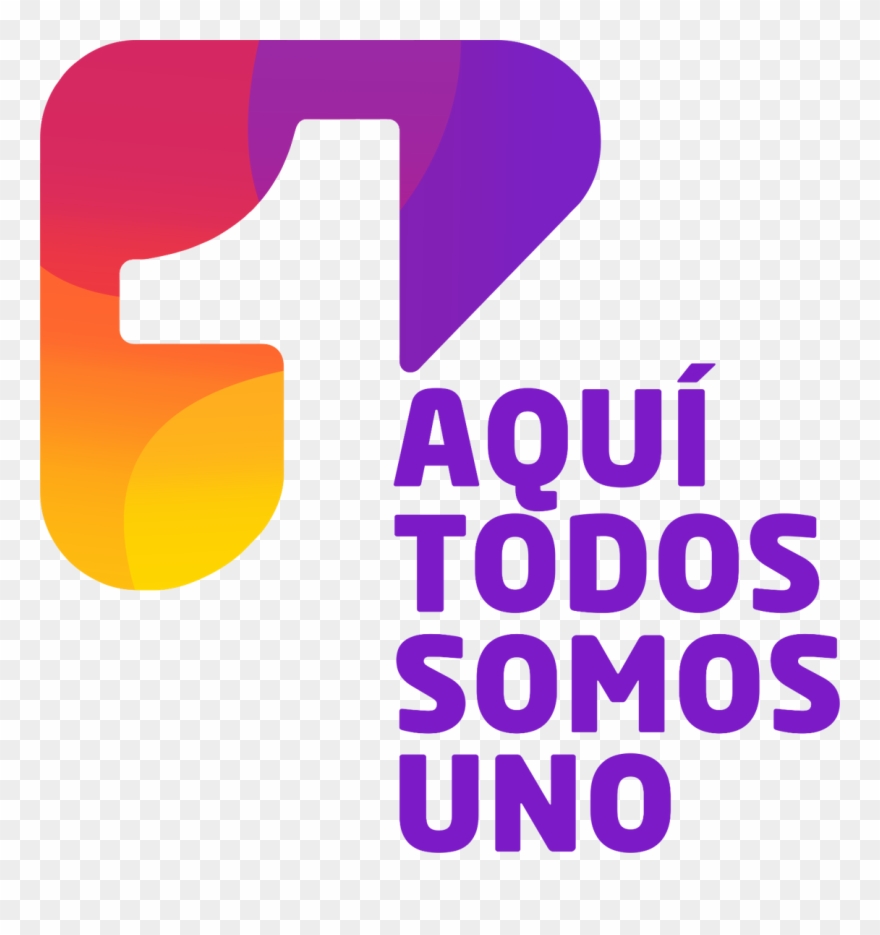Canal Uno With Slogan Aquí Todos Somos Uno - Aqui Todos Somos Uno Clipart