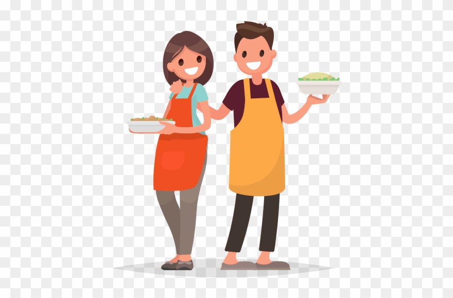 People In A Civil Partnership - Cartoon Husband And Wife Together Clipart