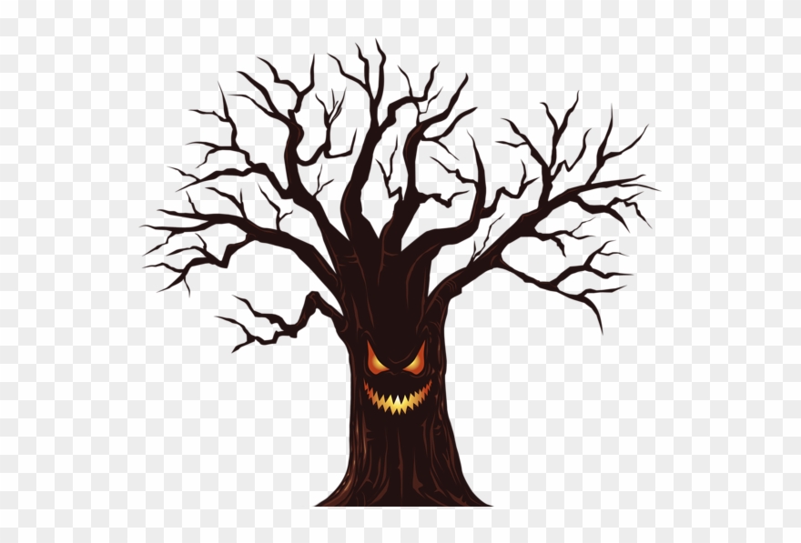 Halloween Spooky Tree Png Clipart Image - Halloween Tree Clipart Transparent Png