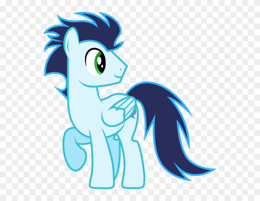 While Shinings Hair Has Shades Of Blue As Dose The - My Little Pony Soarin Sad Clipart