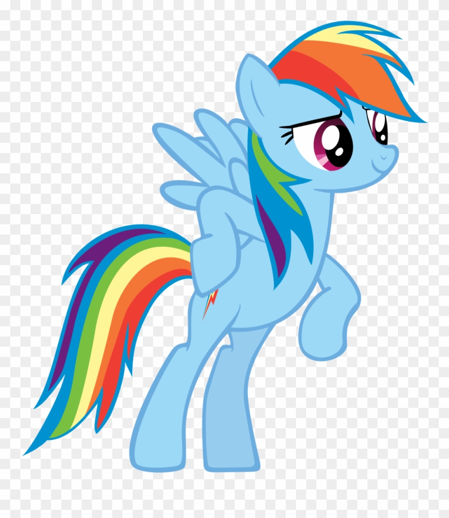 [c] First Vector - Mlp Rainbow Dash Happy Clipart