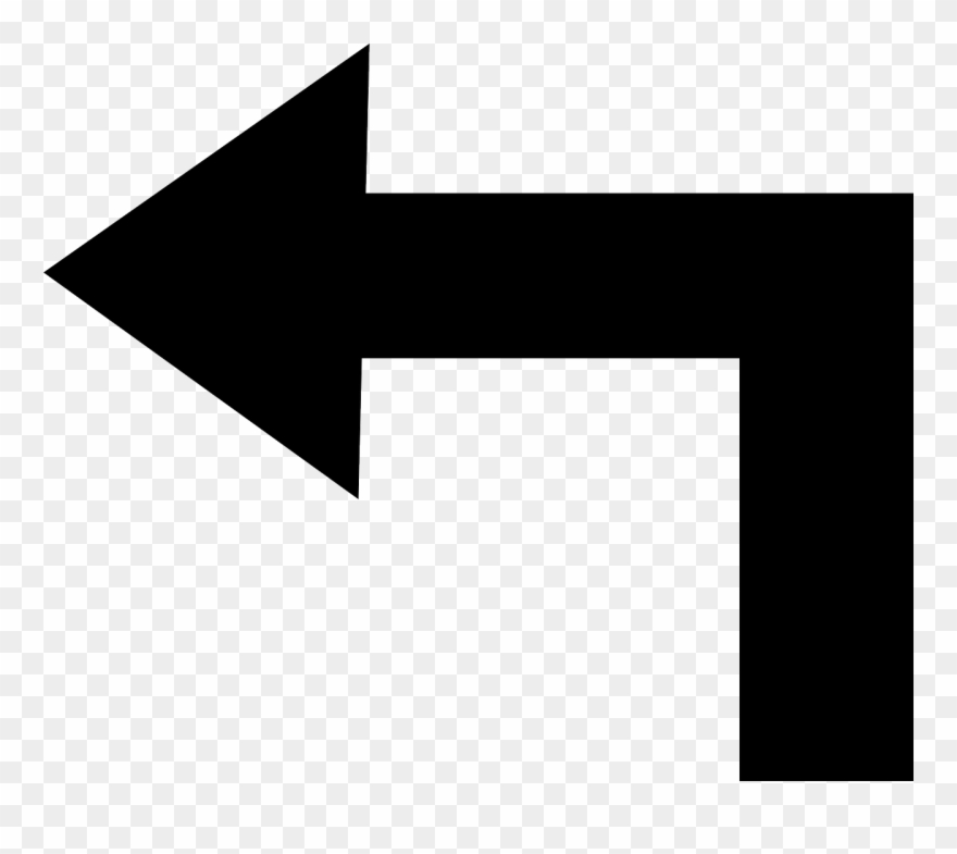 Arrow Bend Black Corner Png Image - Left Turn Arrow Clip Art Transparent Png