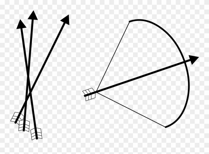 Bow And Arrow Black And White 8, Buy Clip Art - Arrow - Png Download