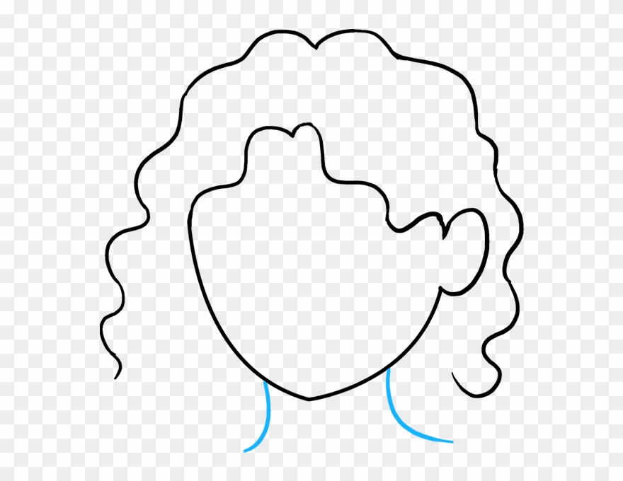 How To Draw Curly Hair - Draw Curly Hair Clipart