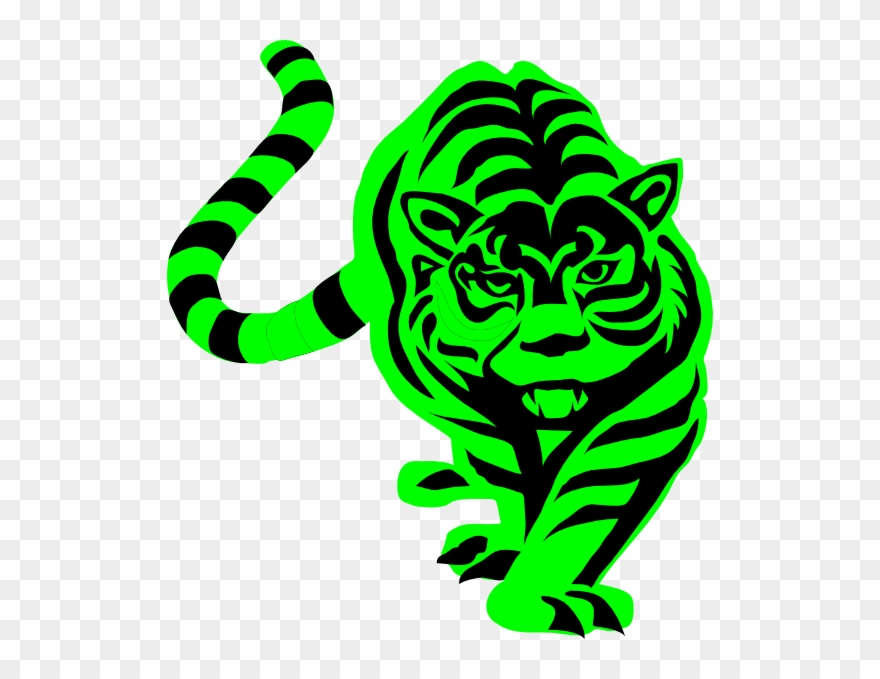 Green Tiger Where The Mountain Meets The Moon Clipart