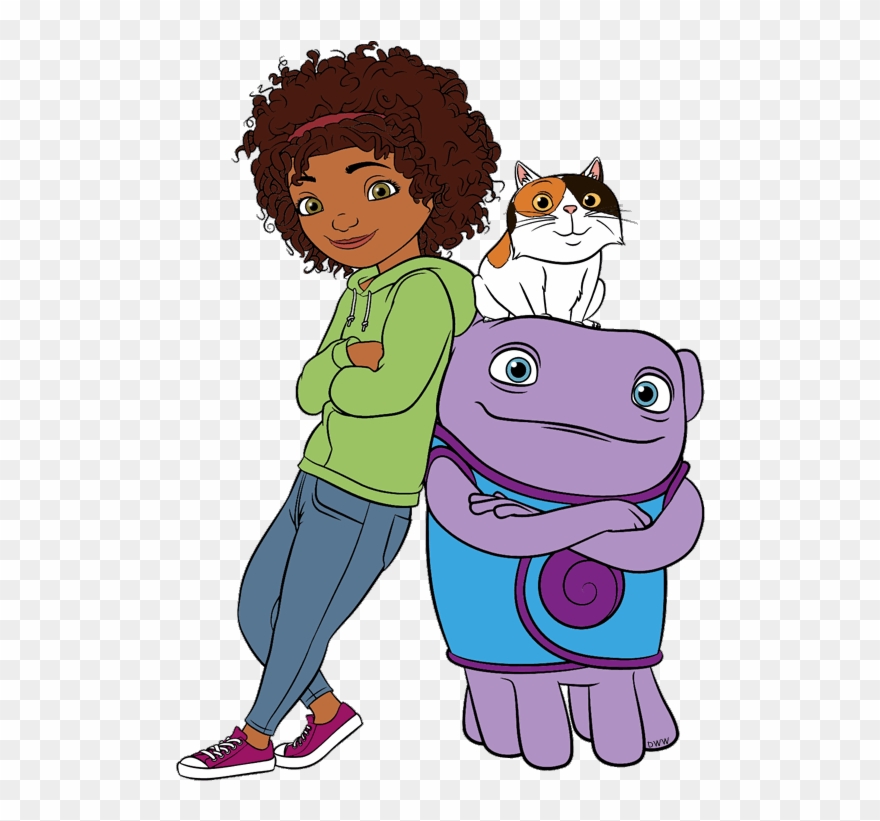 Movie Home Clipart - Dreamworks Home Tip Coloring Pages - Png Download