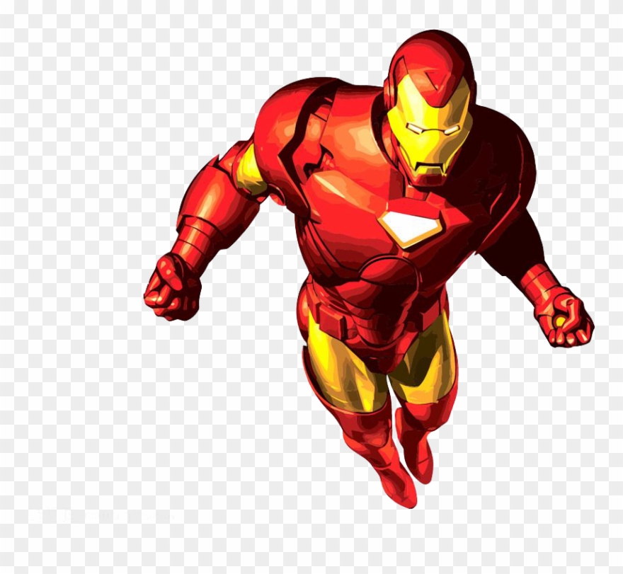 Iron Man Cartoon Superhero Clip Art - Iron Man Vector Art - Png Download