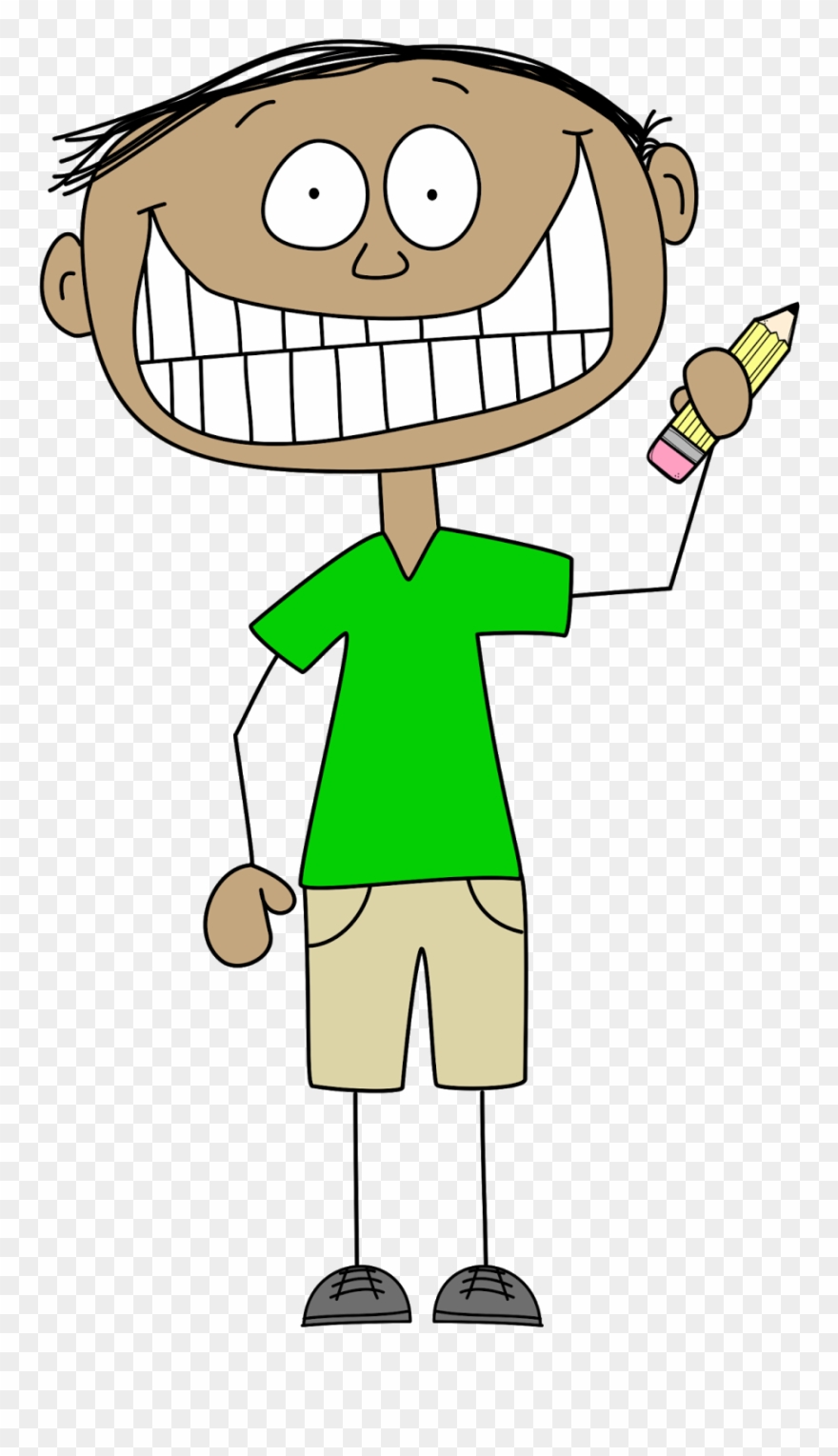 Excited Clipart Shadow Person - Cartoon - Png Download