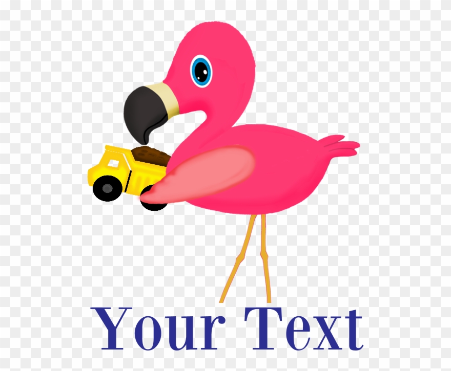 Personalizable Flamingo Dump Truck Neck Tie - Personalizable Flamingo Dump Truck Throw Blanket Clipart
