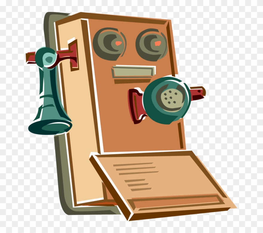 Vector Illustration Of Antique Telecommunications Device - Illustration Clipart