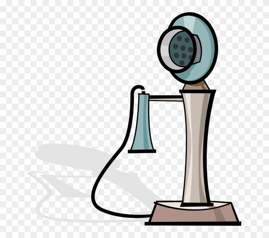 Vector Illustration Of Antique Telecommunications Device - Illustration Clipart