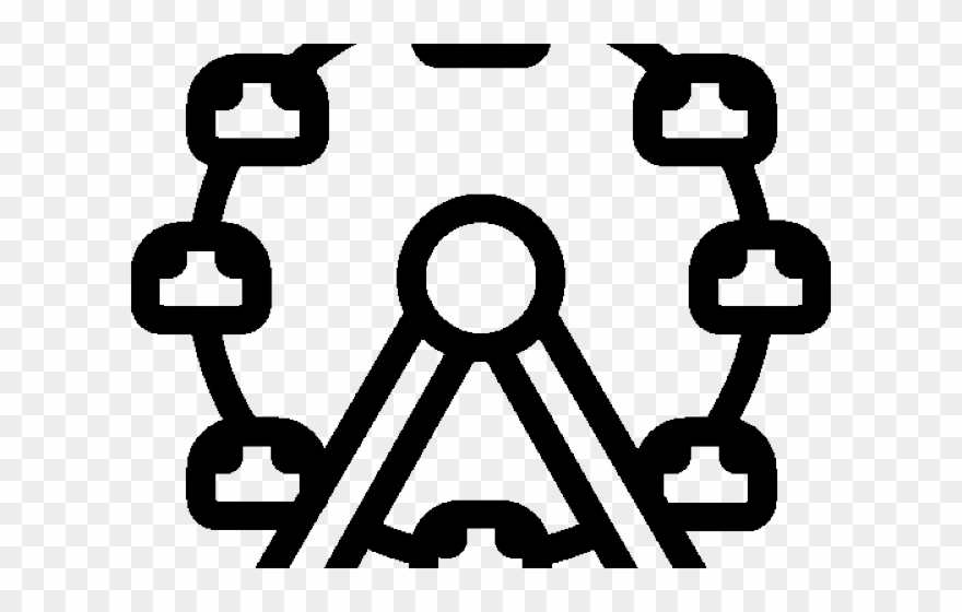 Ferris Wheel Clipart Feris - 摩天 輪 Icon - Png Download