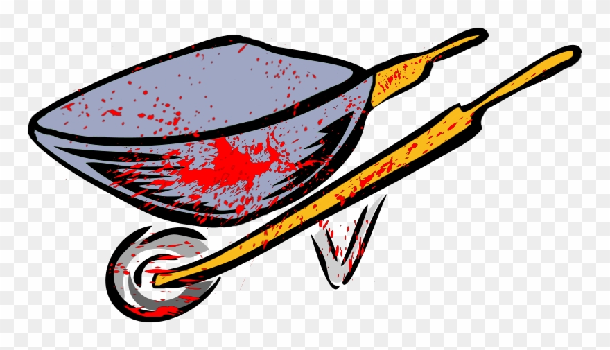 Bloody Wheelbarrow Empty Clipart - Transparent Wheelbarrow Clipart - Png Download