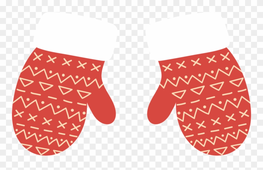 Warm Gloves Christmas Cartoon Transparent - Glove Clipart
