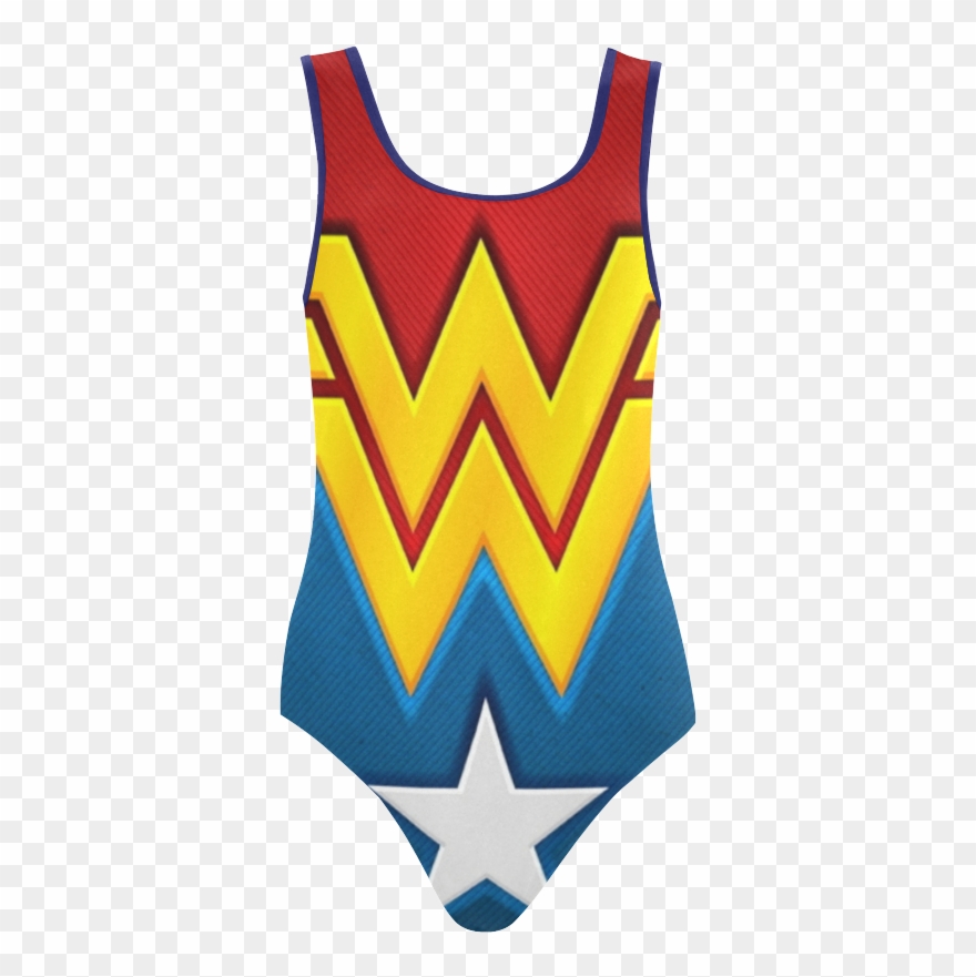 A Wonder Of A Woman Vest One Piece Swimsuit - Wonder Woman Clipart