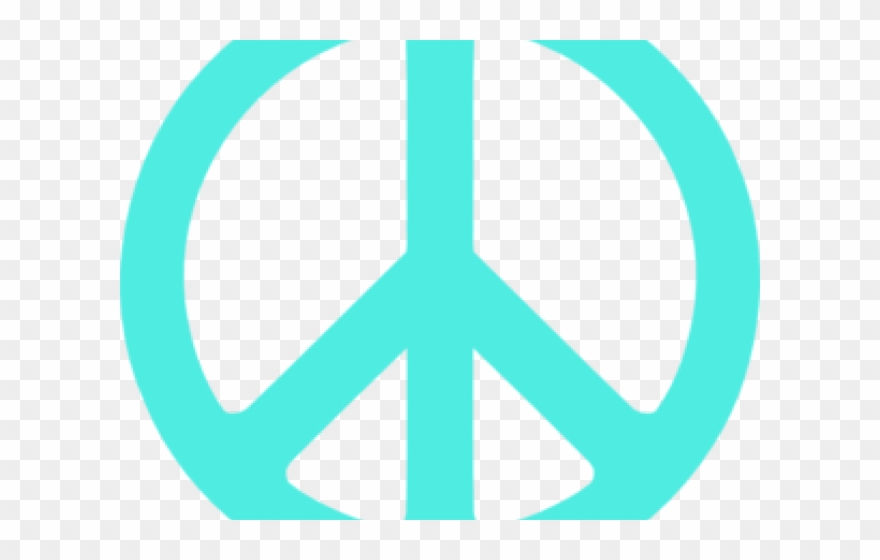 Peace Symbol Clipart Teal - Peace Symbols - Png Download