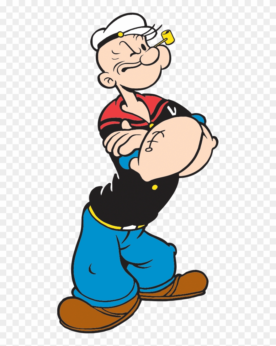 Popeye Stands For Sailor Life, Strong And Spinach - Popeye The Sailor Png Clipart
