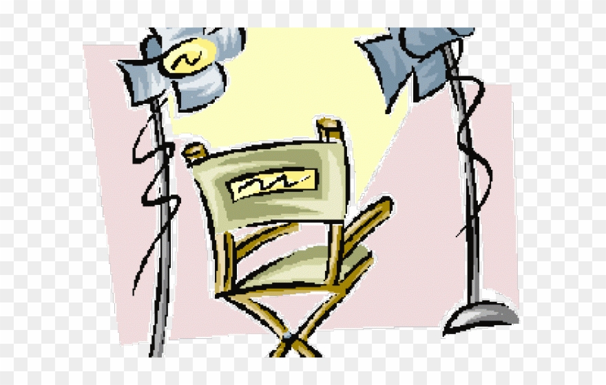 Video Camera Clipart Film Producer - Directors Chair Clip Art - Png Download