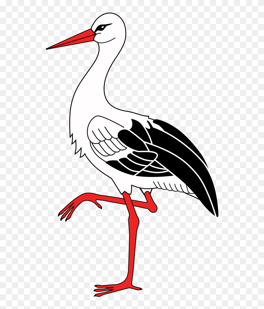 Gólya - Http - //upload - Wikimedia - - Svg/500px-stork - Cigogne Dessin Png Clipart