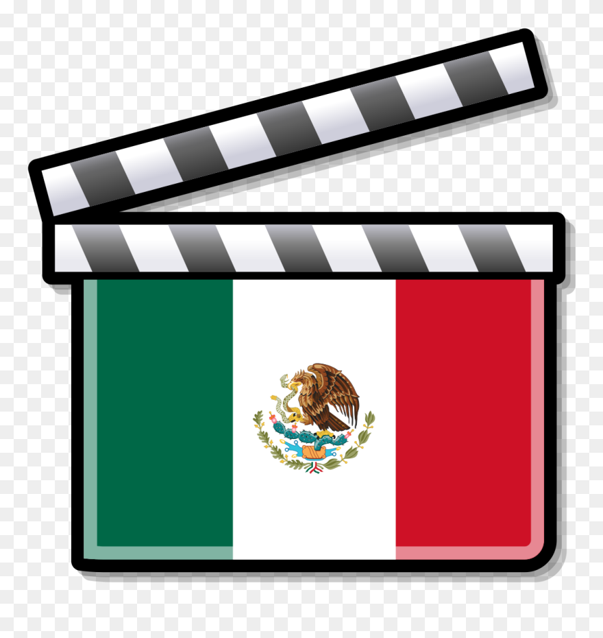 Mexico Film Clapperboard - Mexico Flag Clipart