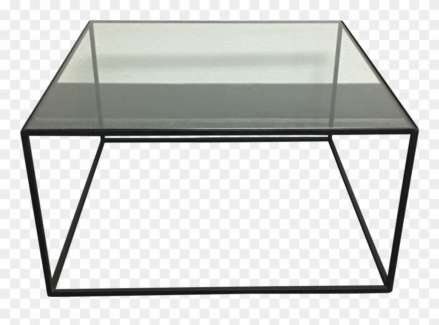 Clip Art Transparent Iron Glass And Square Tables On - Coffee Table - Png Download