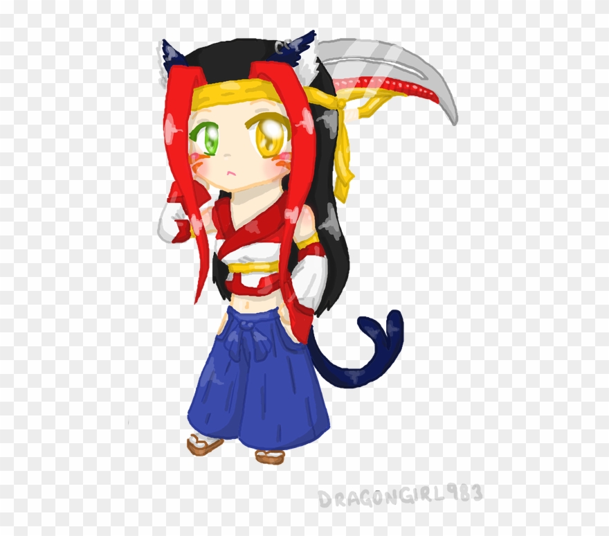 Panther Ears, And A Split Panther Tail At The End - Cartoon Clipart