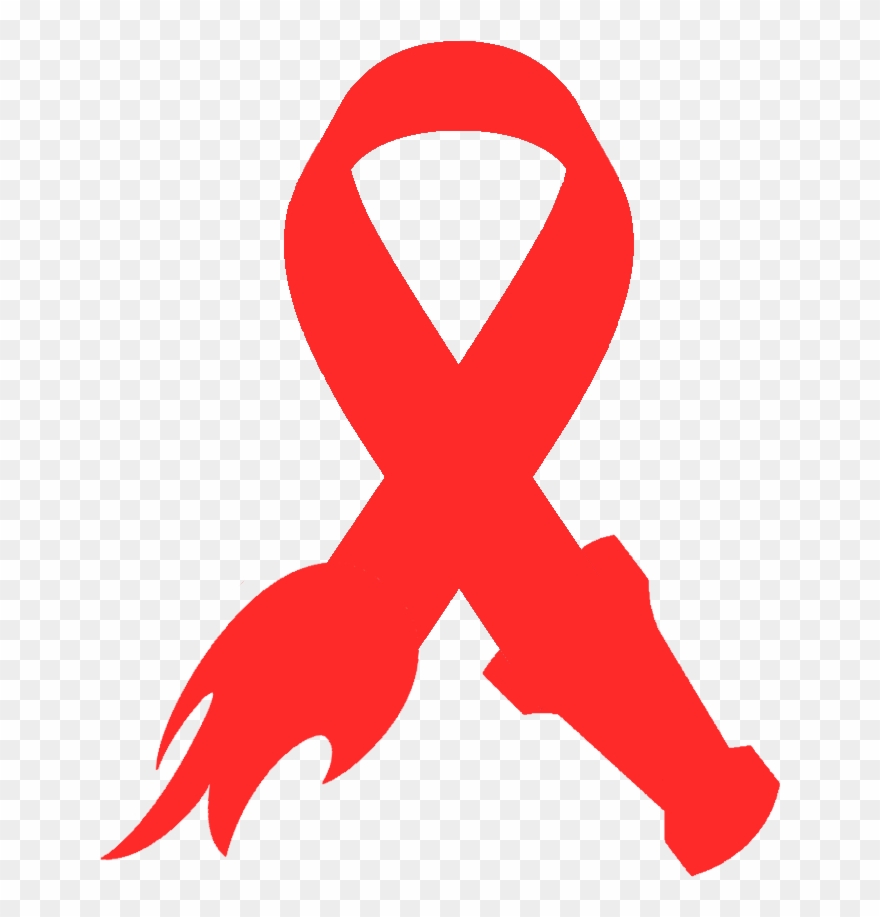 Fire Ribbon - Hiv/aids Clipart
