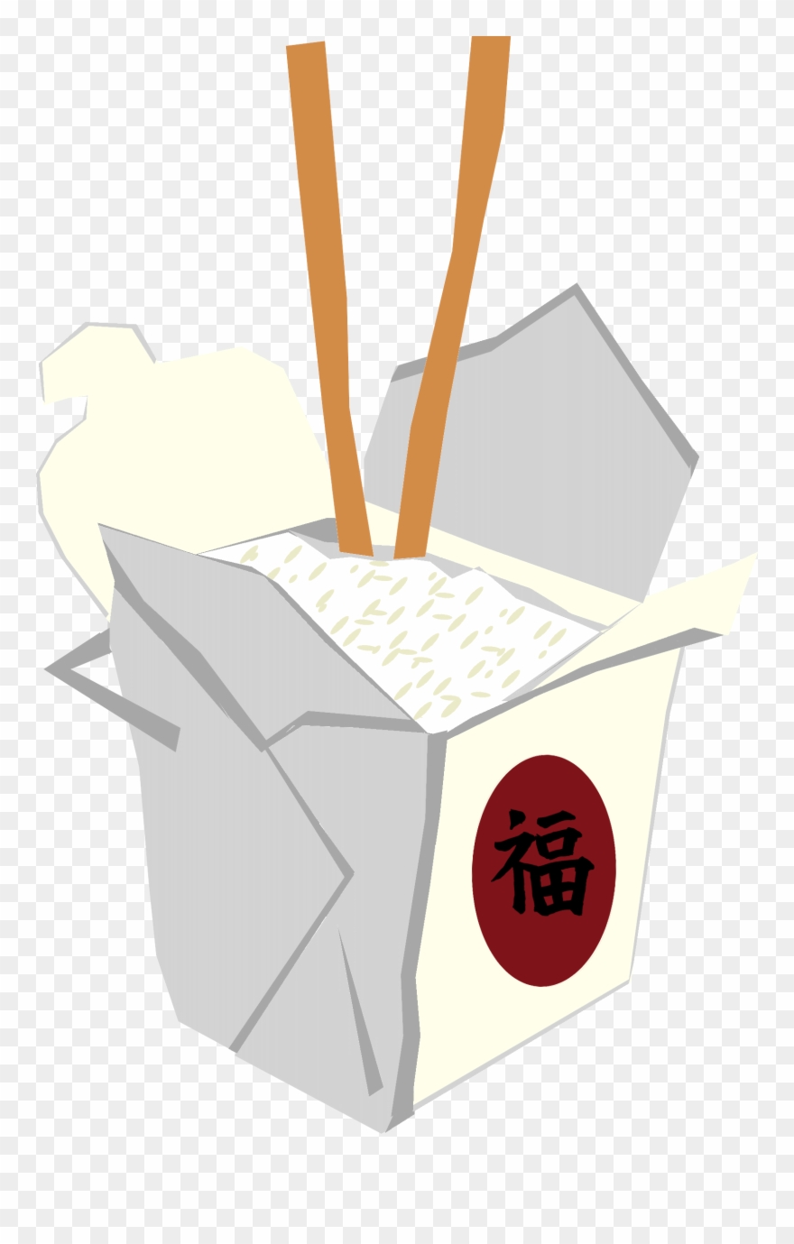 Takeout Box Clipart - Open Chinese Take Out Box - Png Download