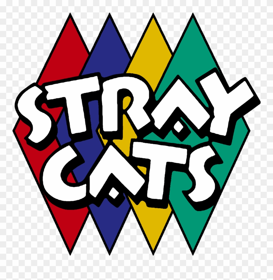 Rockabilly Stray Cats Vintage Band Logo 1980s Rock - Stray Cats Oc Fair Clipart