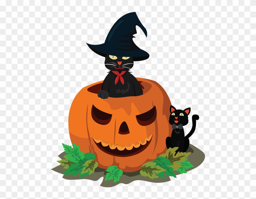 Strayfm Hallow Trick Or Treat - Pumpkin Easy Cat Clipart