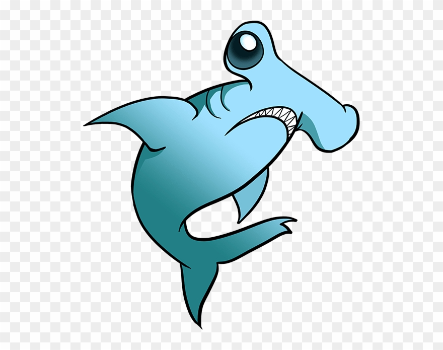How To Draw Hammerhead Shark - Drawing Clipart