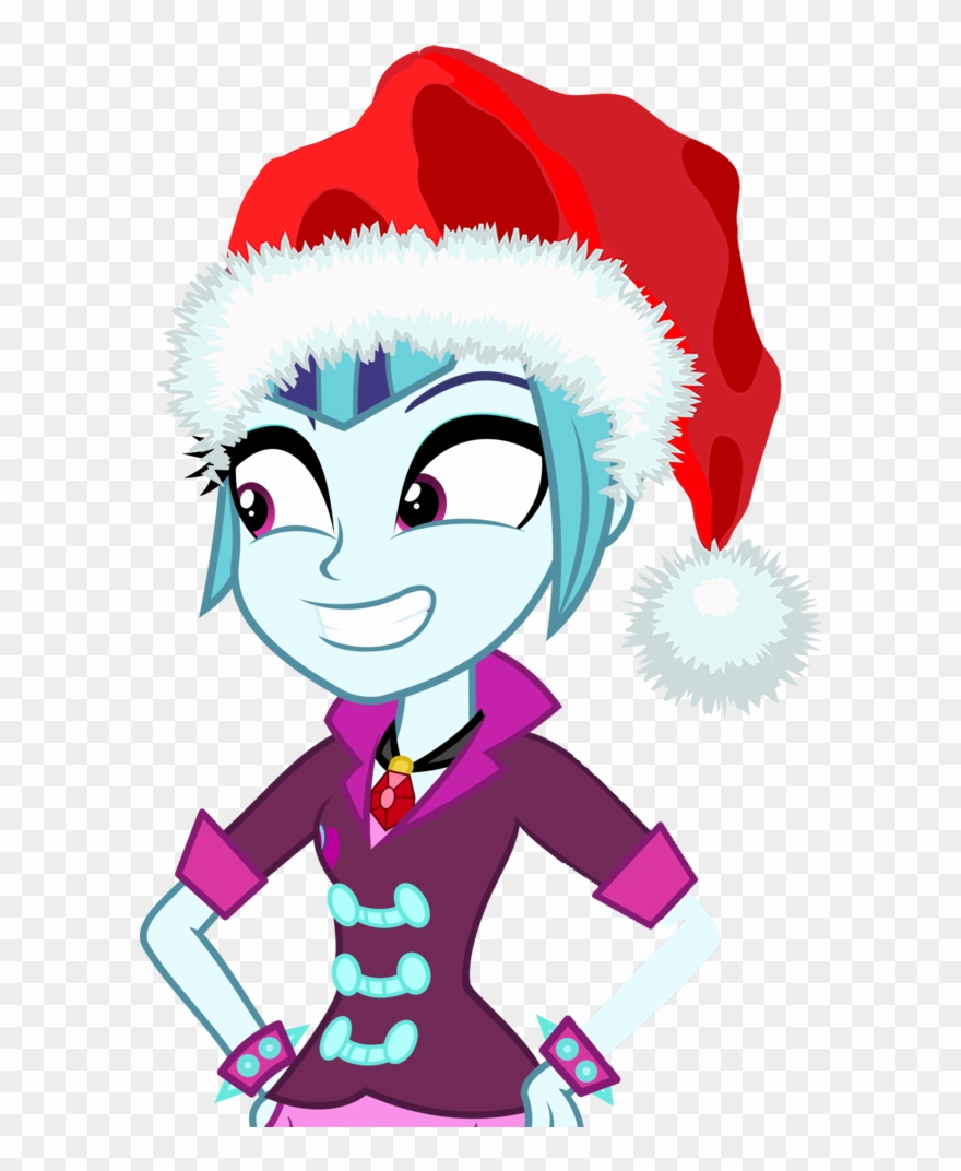 Christmas, Equestria Girls, Hat, Ponytail, Purple Eyes, - Sonata Dusk Clipart