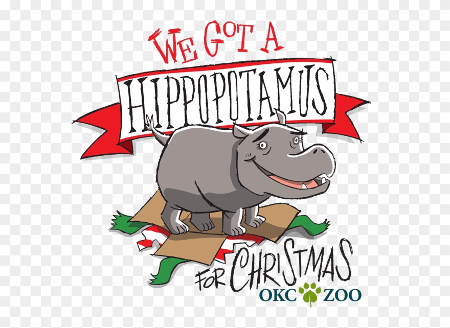 Okc Zoo Welcomes New Hippopotamus Just In Time For - Christmas Hippopotamus Png Clipart