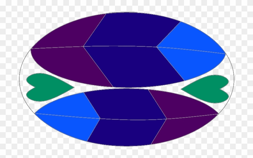 Violet Oval Leaves - Oval Clipart