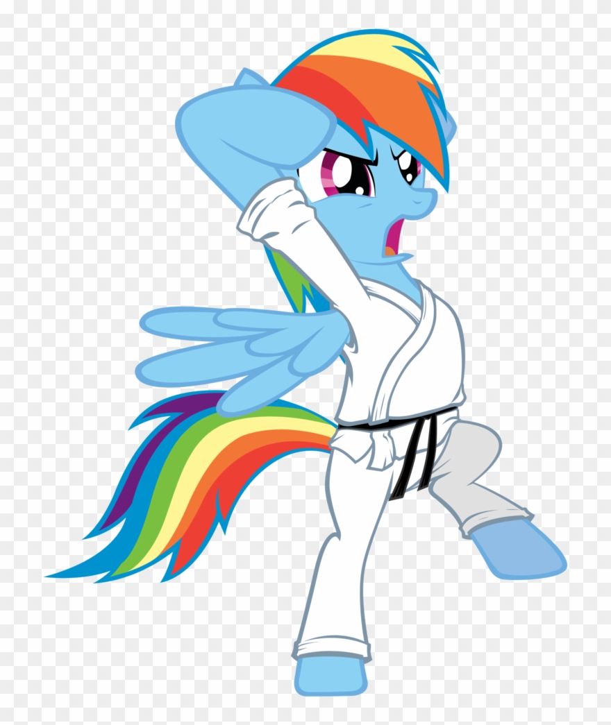 Bipedal, Black Belt, Clothes, Female, Gi, Karate, Mare, - My Little Pony Karate Clipart