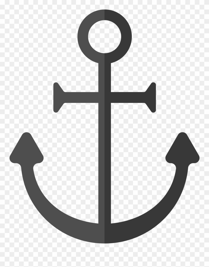 Anchor Clip Art Black And White - Anchor - Png Download