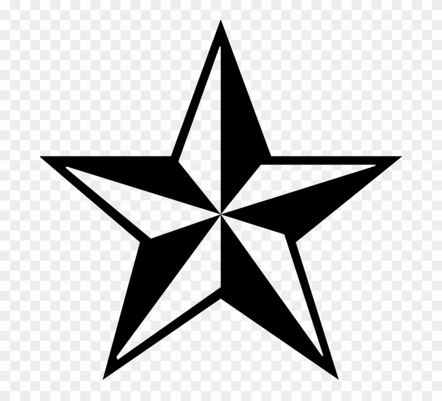 Christmas Star Png Black And White Free Star Png Icon - Black And White Star Vector Clipart
