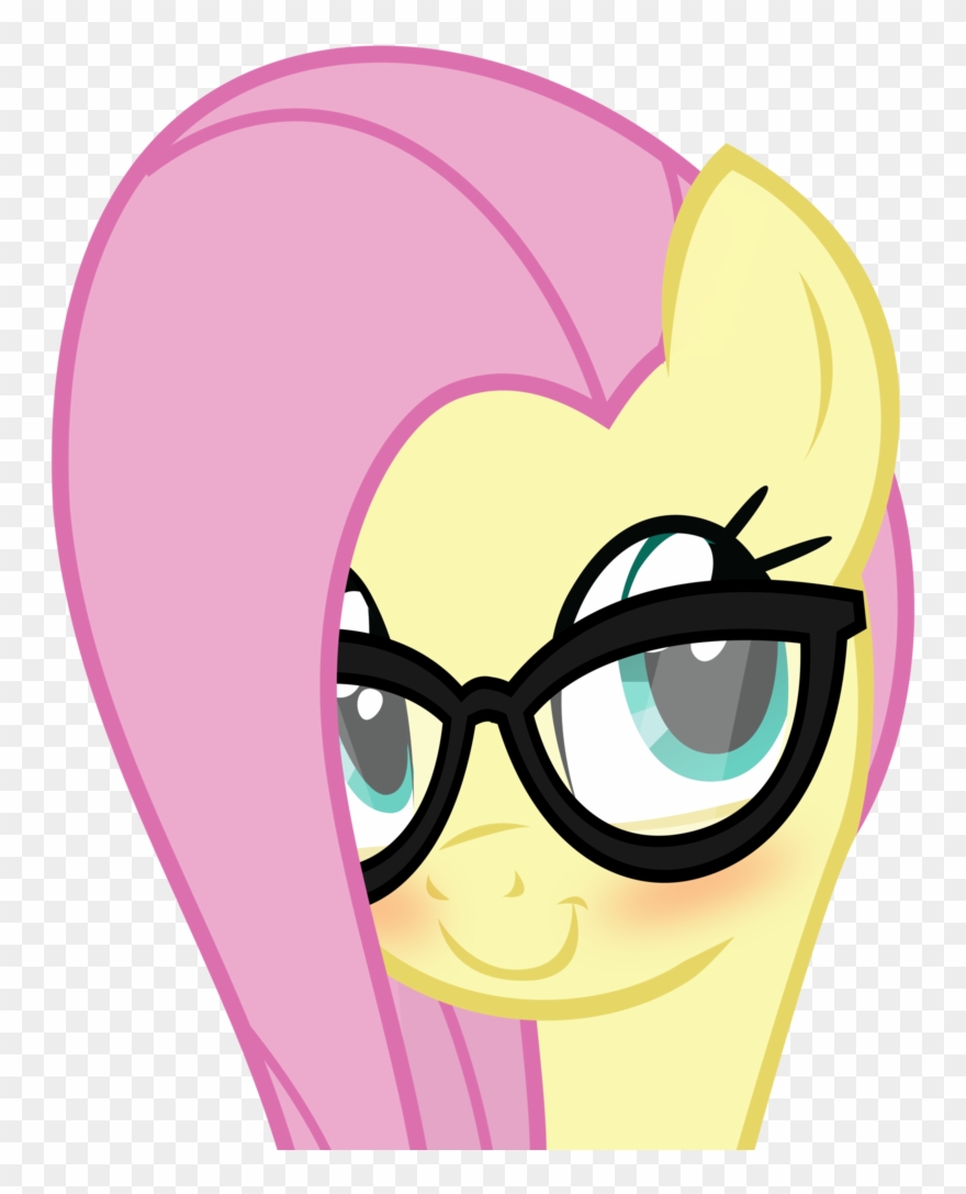 Nerd Transparent Pink Clip Art Download - Fluttershy - Png Download