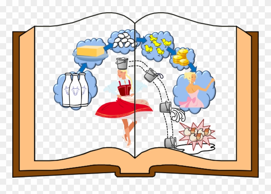 The Milkmaid And Her Pail Fable The Milkmaid, Milk - Milkmaid And Her Pail Story Clipart