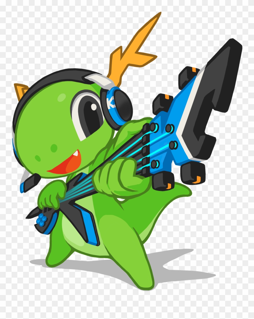 Kde Mascot Konqi For Music And Multimedia Applications - Music Mascot Clipart