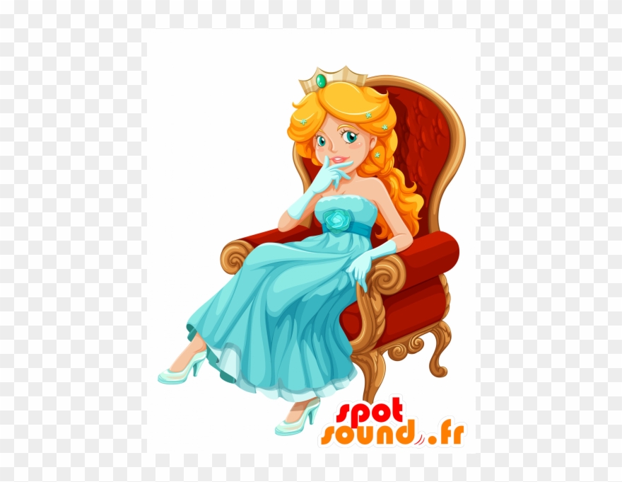 Mascot Beautiful Blonde Princess, Charming And Colorful - Alphabet Q For Queen Clipart