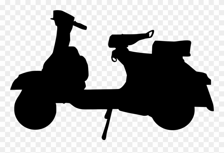 Free Download - Vespa Silhouette Clipart