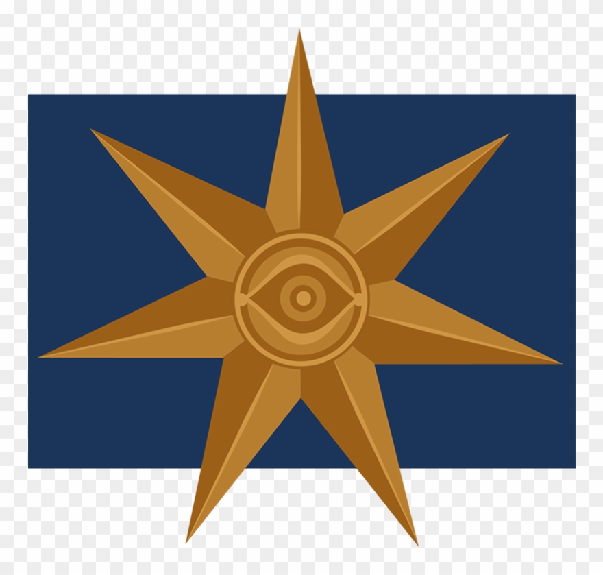 Eos800 - Seven Pointed Star With An Eye Clipart