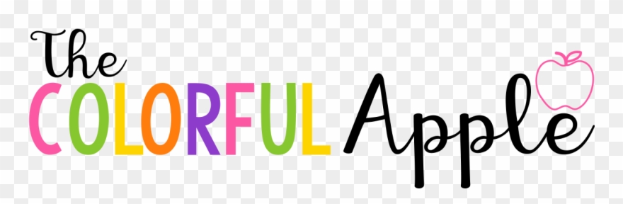 The Colorful Apple - Teacher Clipart