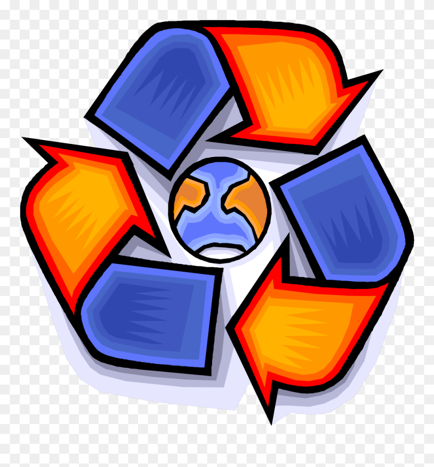 Computer Clipart Waste - Recycle Note Cards (pk Of 10) - Png Download