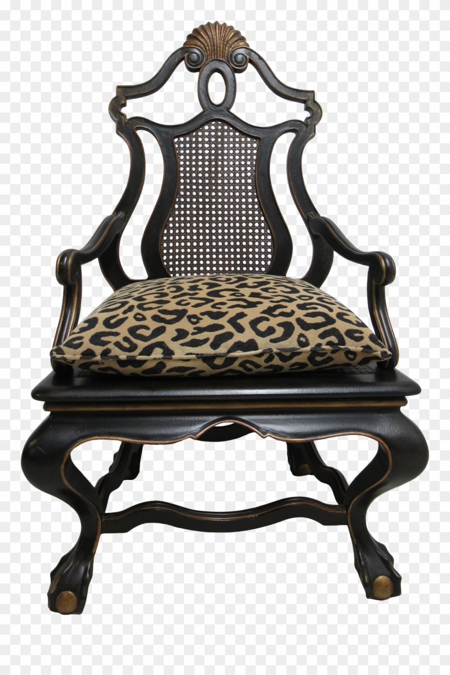Modern Oversized Maitland Smith Ball Claw Throne Cane - Chair Clipart