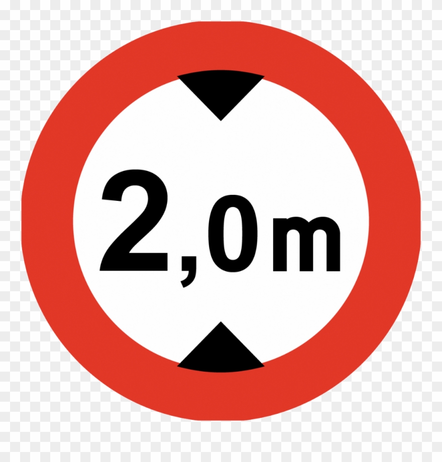 No Camper Vans Above 2 Meters Height - Señales De Transito Altura Maxima Clipart