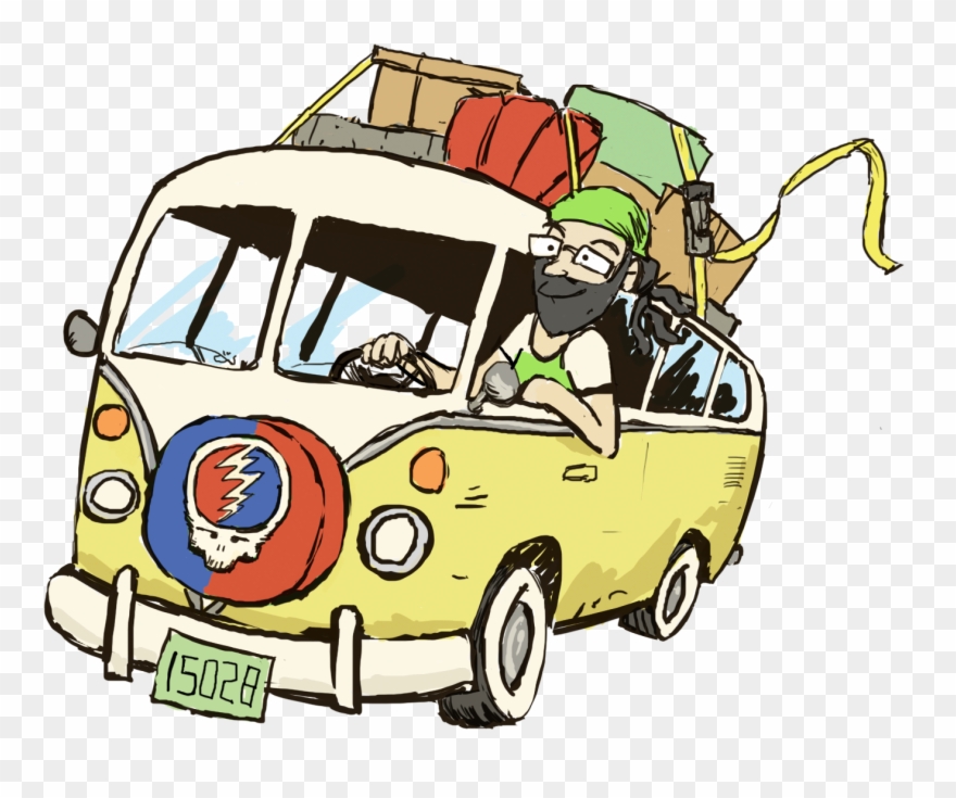 Shane And Vw Van - Cartoon Clipart